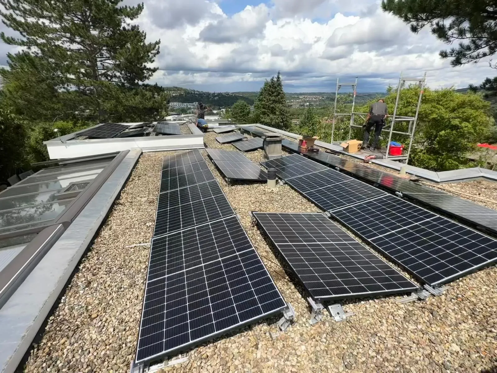PV-Anlage auf dem Flachdach